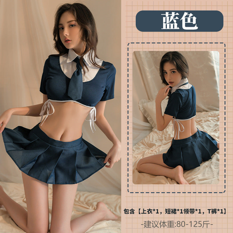 性感俏皮学妹领带系结超短裙5869
