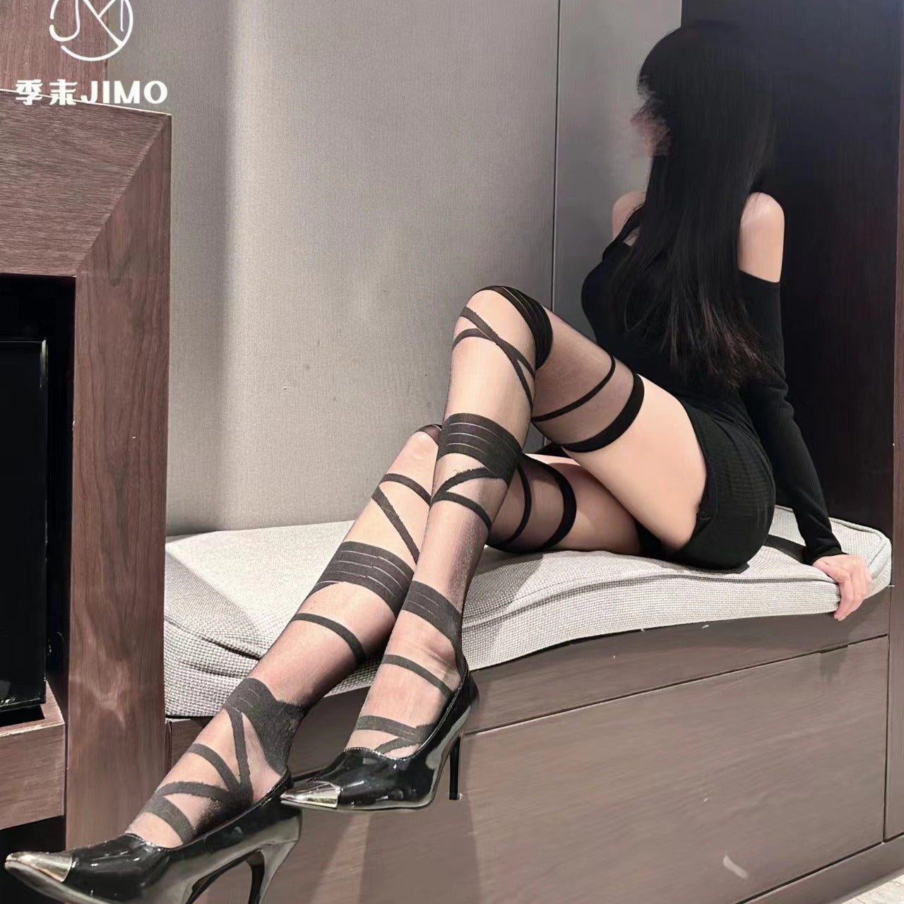 性感辣妹JK长筒过膝袜6045