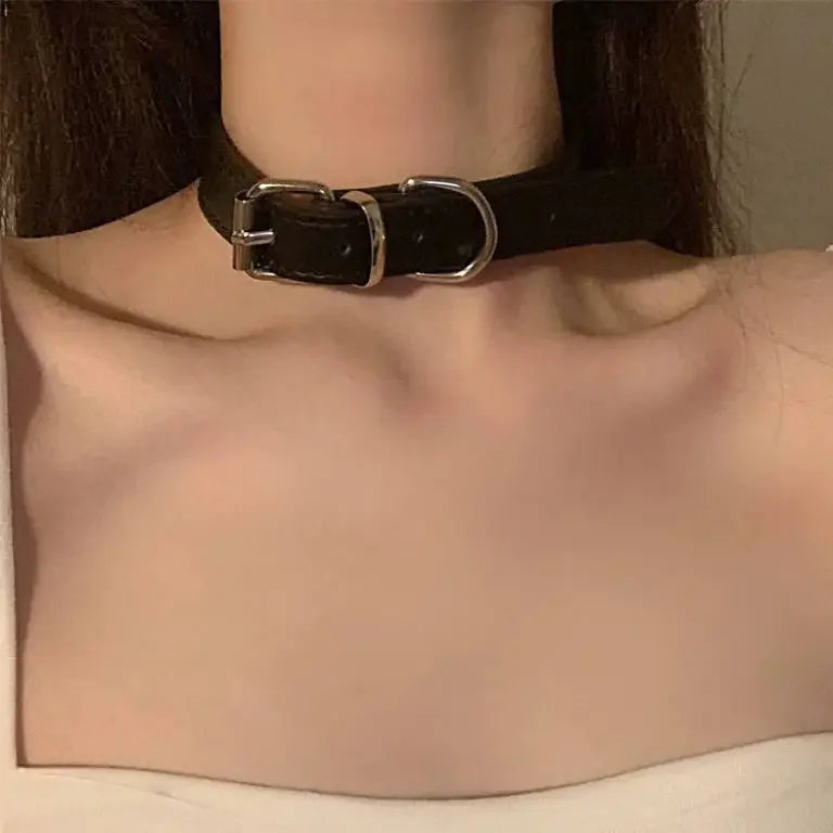 项圈女颈带链子choker小众设计皮颈圈