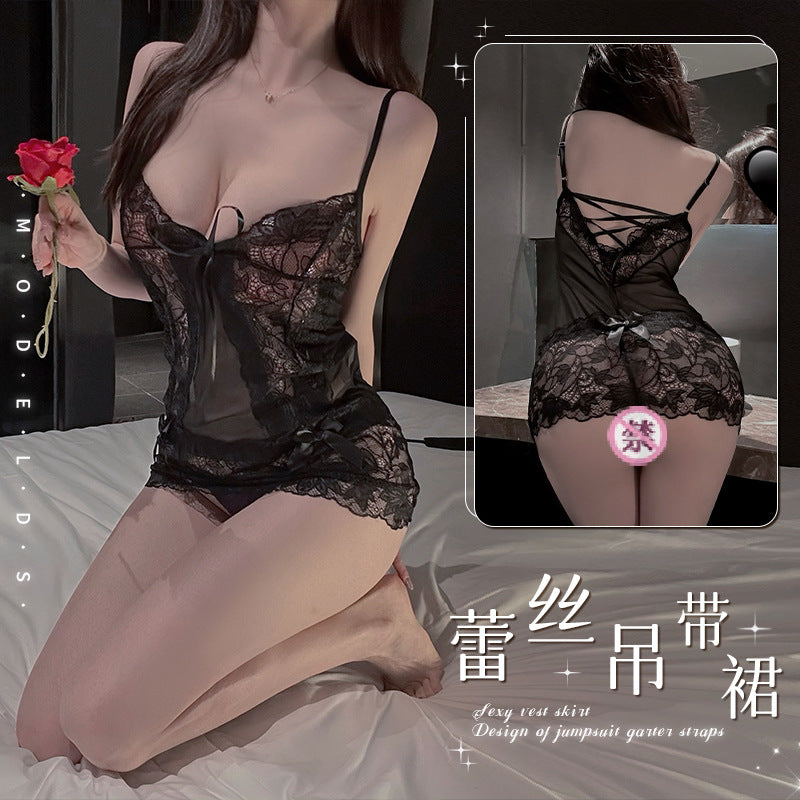性感蕾丝后妈透视免脱睡裙F744/8225