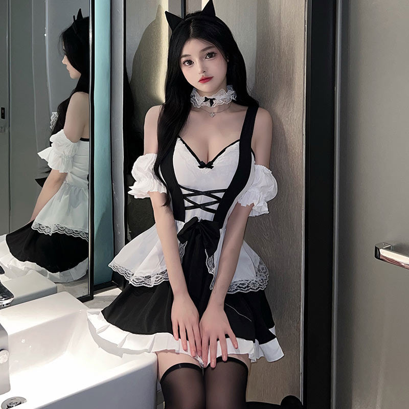 新款法式女仆装性感甜美COS装 2528