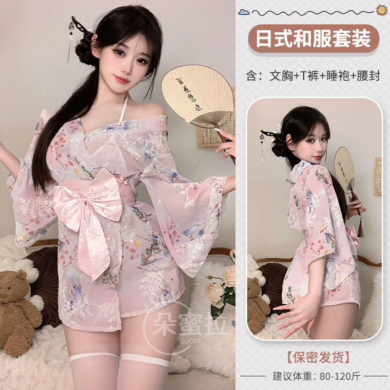 东京神明少女*甜美蝴蝶结和服睡袍6077