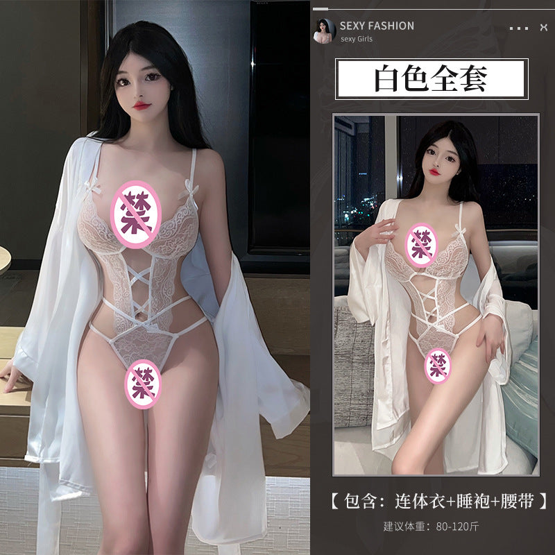 性感免脱睡袍套装8210
