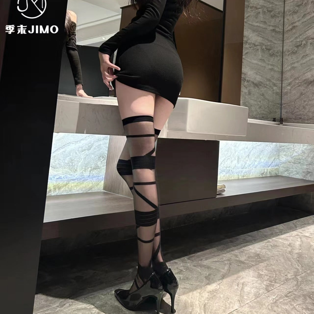 性感辣妹JK长筒过膝袜6045