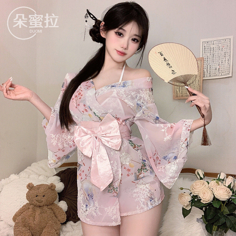 东京神明少女*甜美蝴蝶结和服睡袍6077