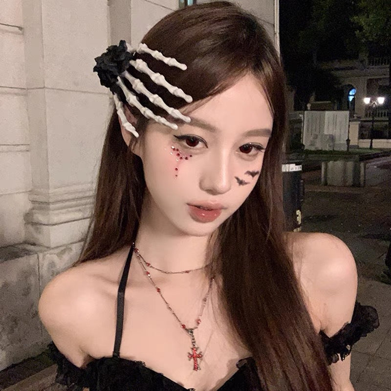 连指薄纱手套