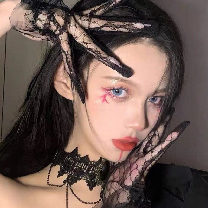 蕾丝花边薄纱手套
