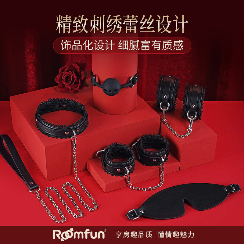 情趣用品sm道具 sm用品 调教手铐皮鞭肛塞尾巴项圈sm捆绑套装