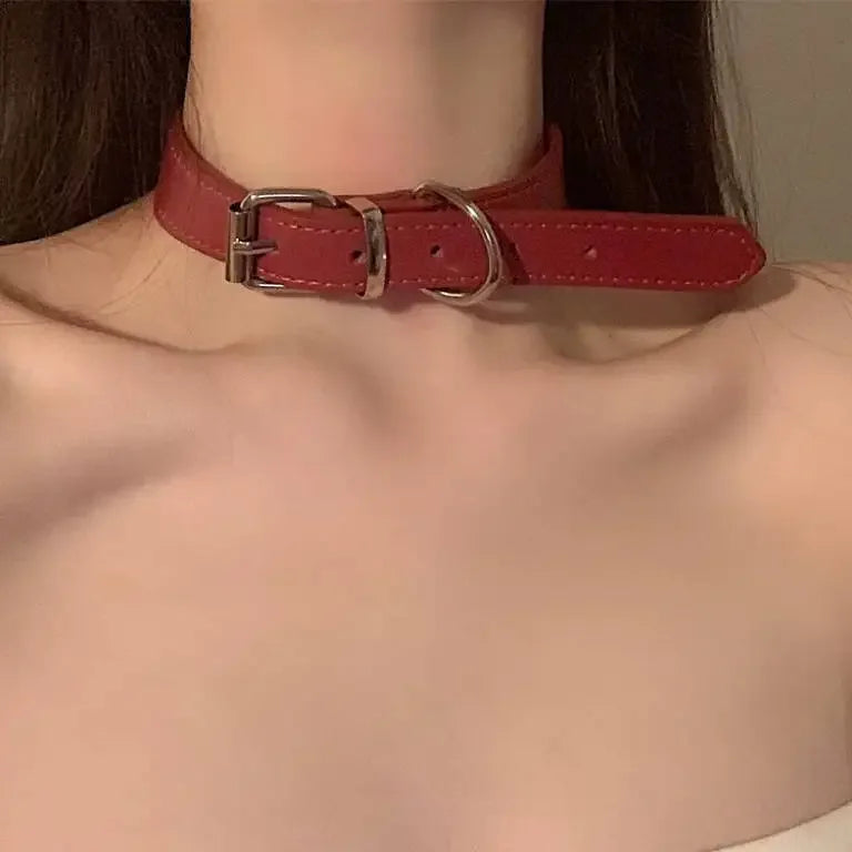 项圈女颈带链子choker小众设计皮颈圈