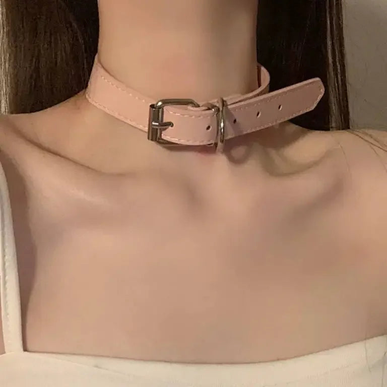 项圈女颈带链子choker小众设计皮颈圈