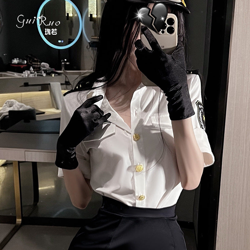 黑色丝绒手套