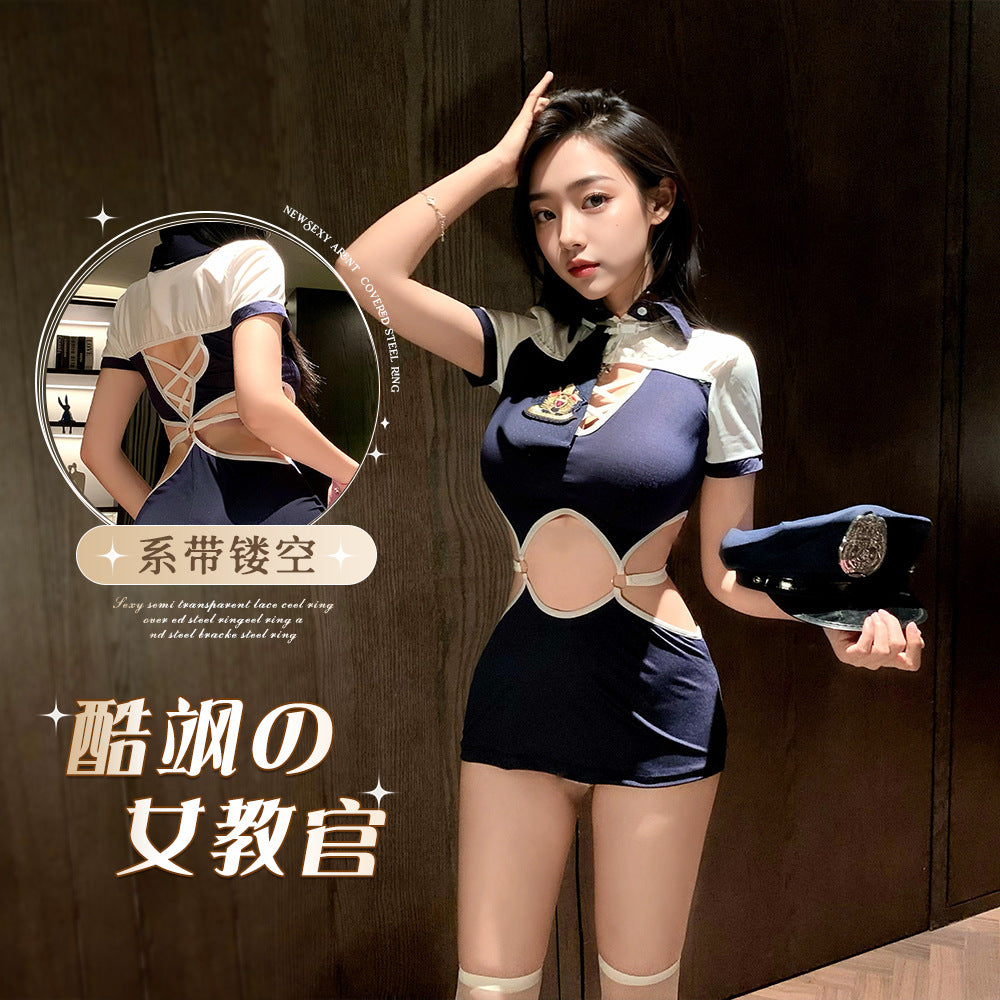 性感女警镂空绑带海军水手服C161