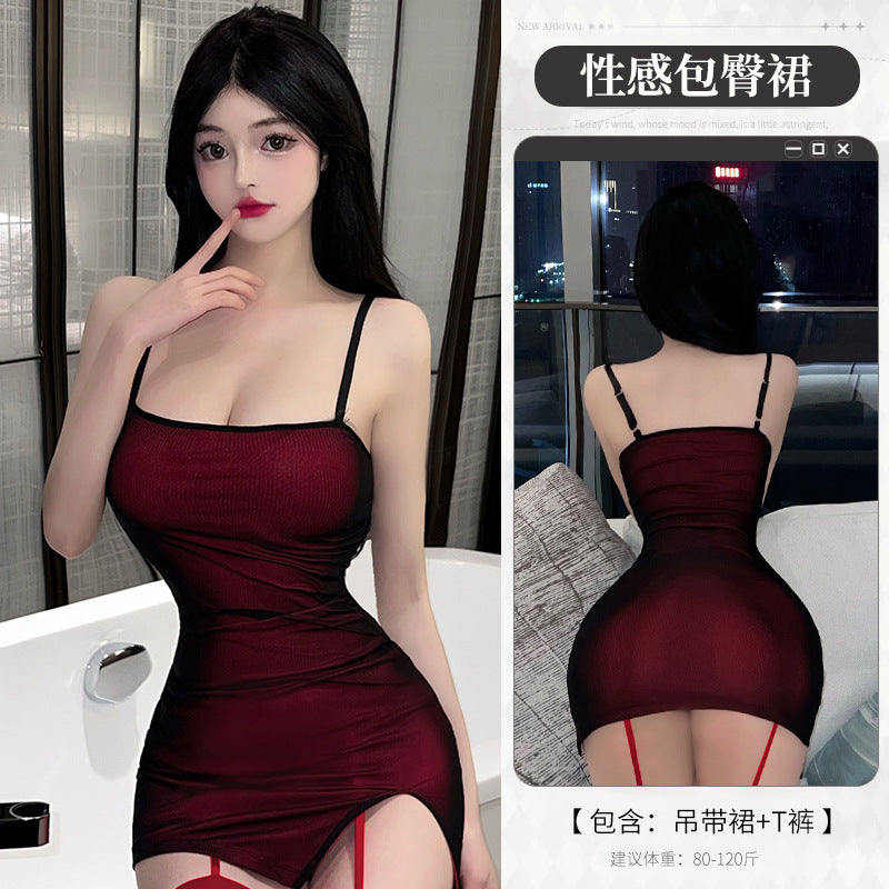 情趣吊带文胸包臀裙2319