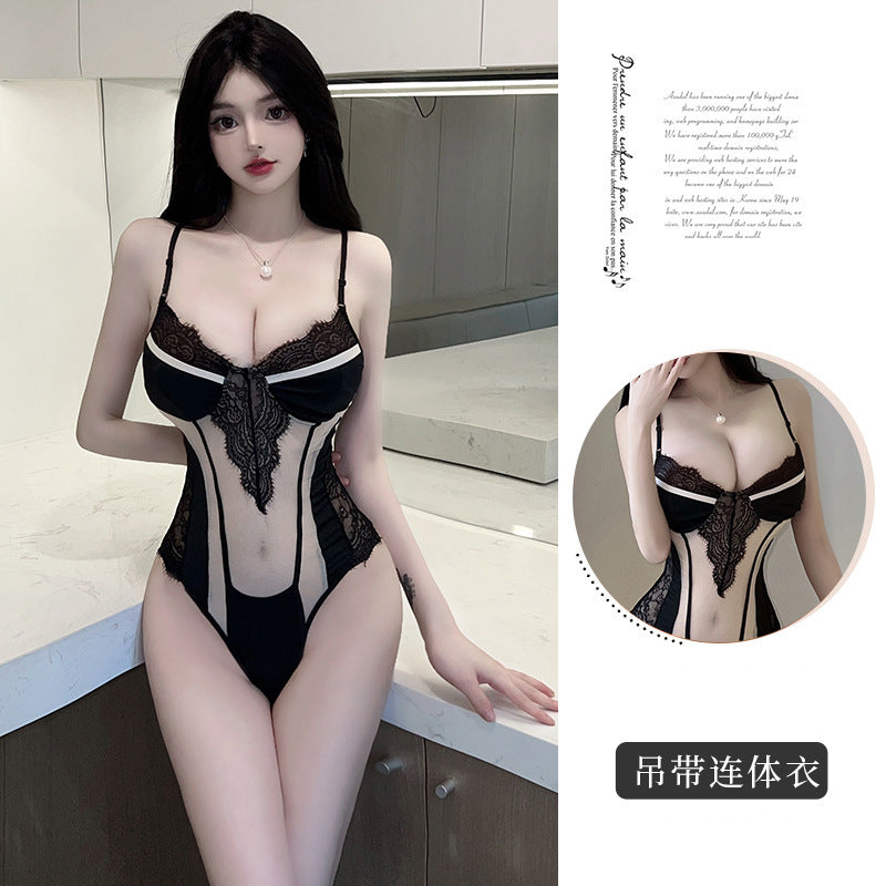 透视可爱少女蕾丝连体衣6102