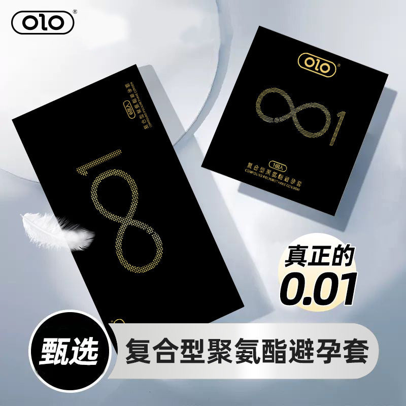 Lust Lab OLO ∞01 限量版避孕套,10只装,黑金高端系列,超薄亲肤,适合追求奢华体验的情侣