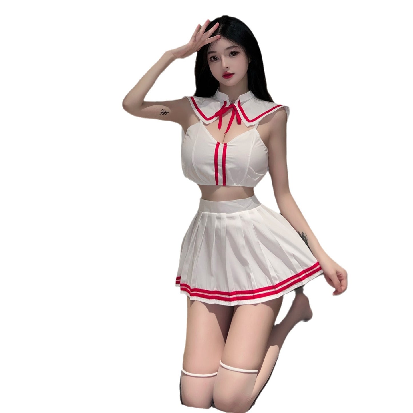百褶裙女性感套装P-50