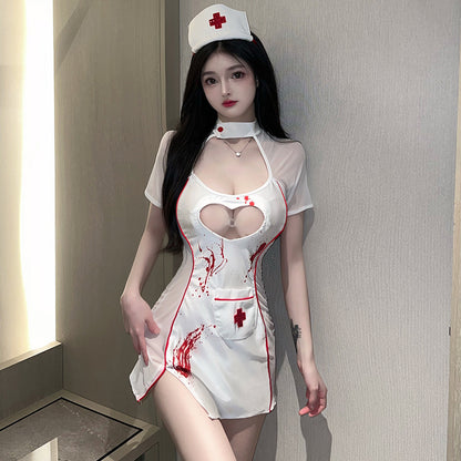夜三点 女情趣内衣COS暗夜小护士装情趣内衣制服诱