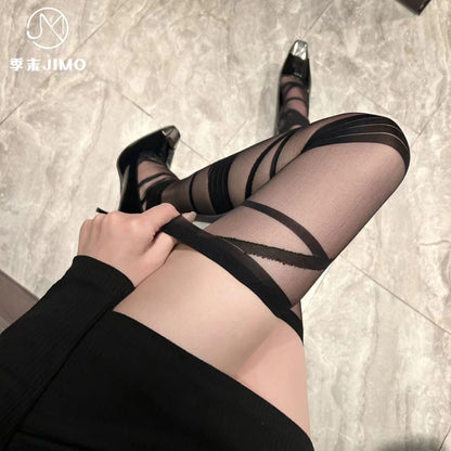 性感辣妹JK长筒过膝袜6045