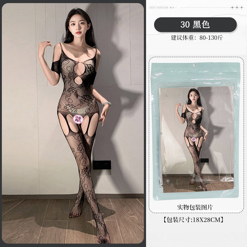 情趣内衣连身网紧身塑形8013