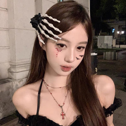 连指薄纱手套