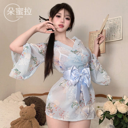东京神明少女*甜美蝴蝶结和服睡袍6077