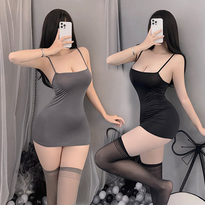 性感透视冰丝包臀裙1351