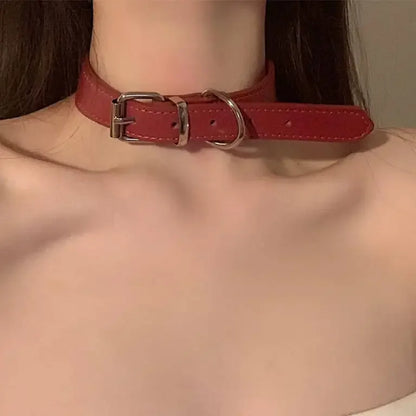 项圈女颈带链子choker小众设计皮颈圈