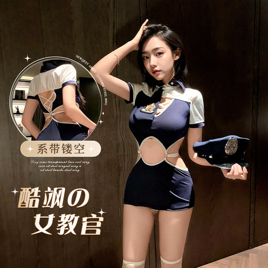 性感女警镂空绑带海军水手服C161