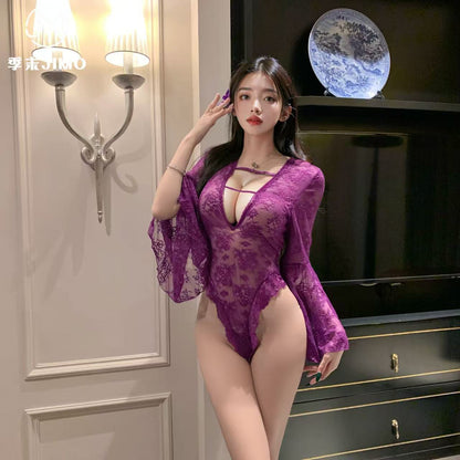 性感情趣透视蕾丝连体衣9014