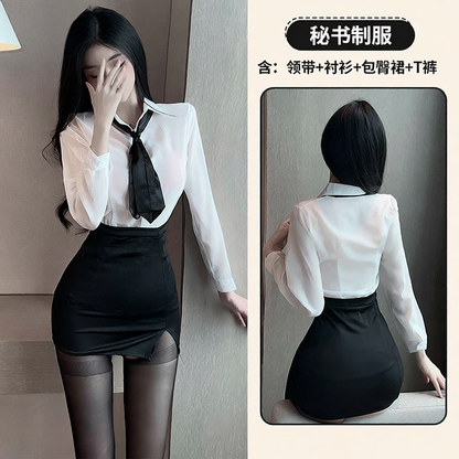 Secretary OL Hip-Hugging Short Skirt Costume 1040 | 女秘书OL包臀短裙1040