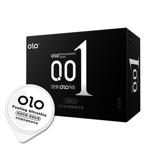 Lust Lab OLO 0.01 黑金超薄避孕套，10只装，玻尿酸润滑升级版，贴合舒适，低调奢华质感
