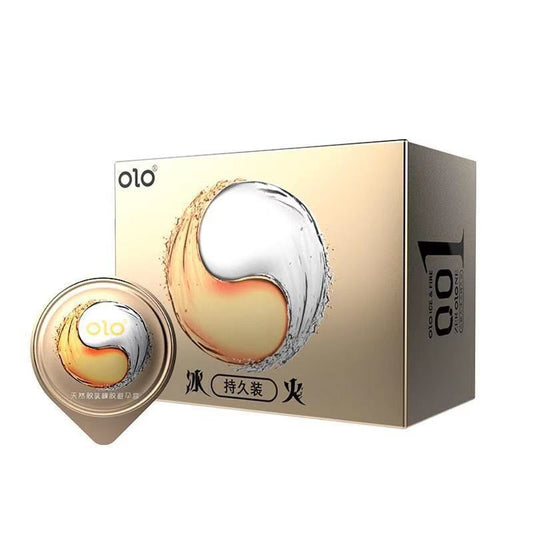 Lust Lab OLO 冰火持久避孕套，10只装，冷热交替刺激，延时配方设计，增强快感与持久度