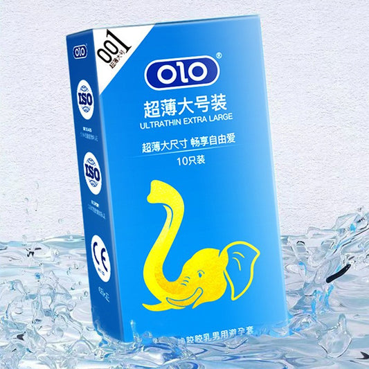 Lust Lab OLO 超薄大号避孕套，10只装，宽松舒适设计，适合大尺寸用户，水润贴合不紧绷
